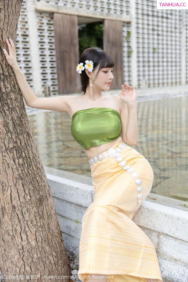 朱可 barbie可儿 朱可儿桂林旅拍 傣族风格异域风情第4张图片